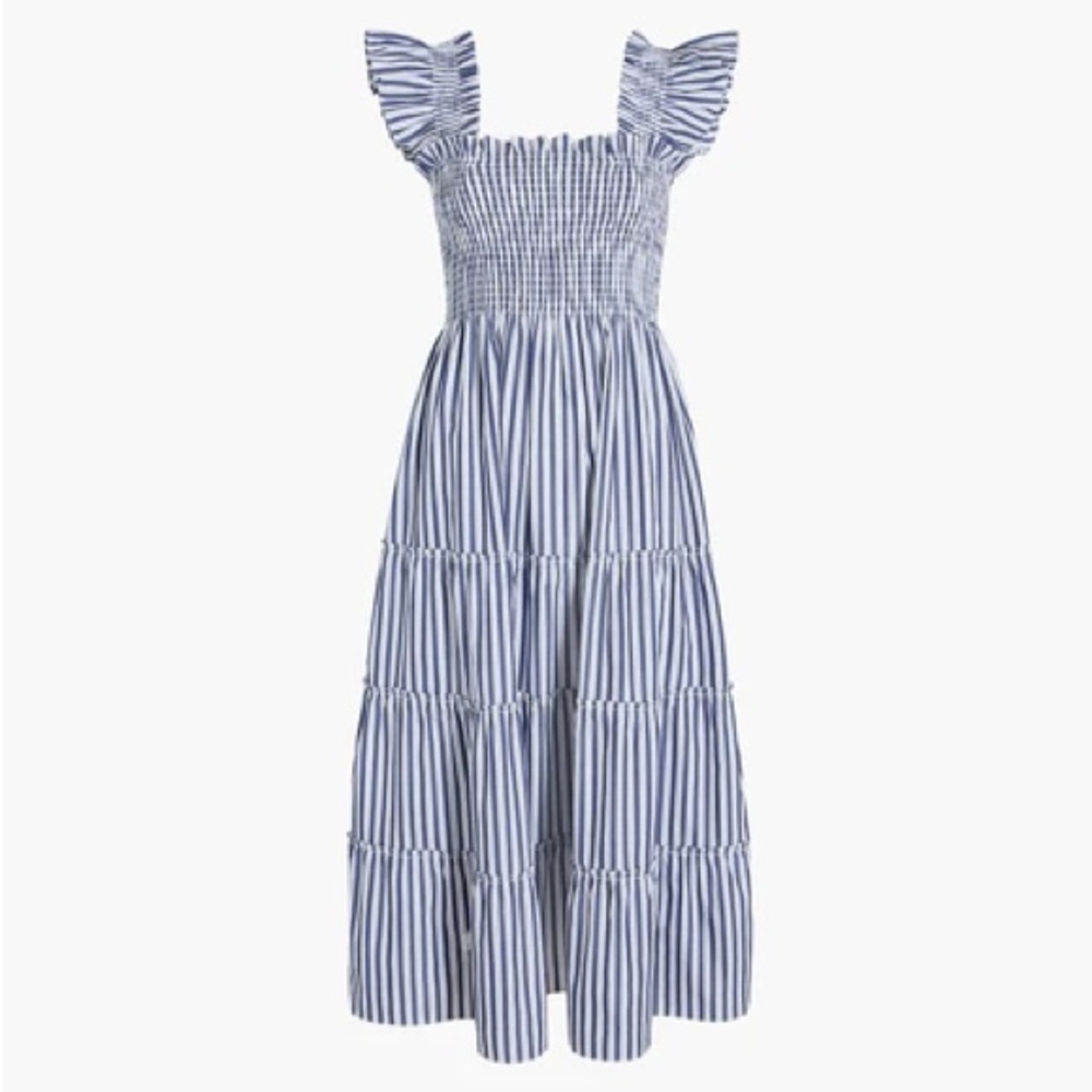 NWT Hill House Blue and White Striped Ellie Nap Dress